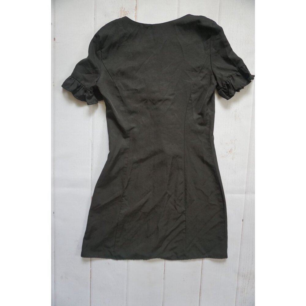 Zara TRF Black Button Front Mini Dress Short Sleeve – Size XS - Picture 6 of 6